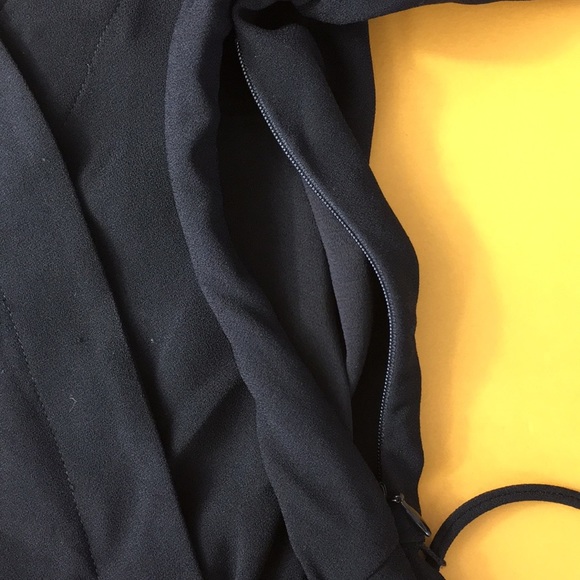 J Crew Black Drapy Faux Wrap Top Peplum Blouse - Picture 6 of 14